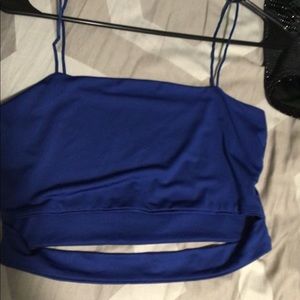 Blue crop top